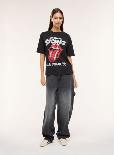 T-shirt ampia con stampa Rolling Stones