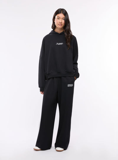 Широки спортни панталони с надписи wide leg