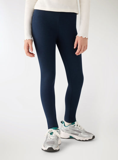 Leggings lunghi a vita alta tinta unita