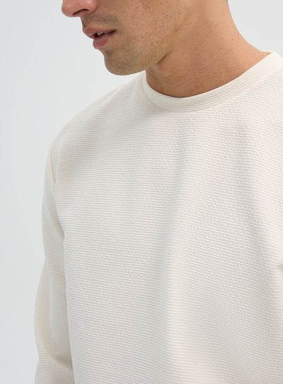 T-shirt manica lunga girocollo a tinta unita