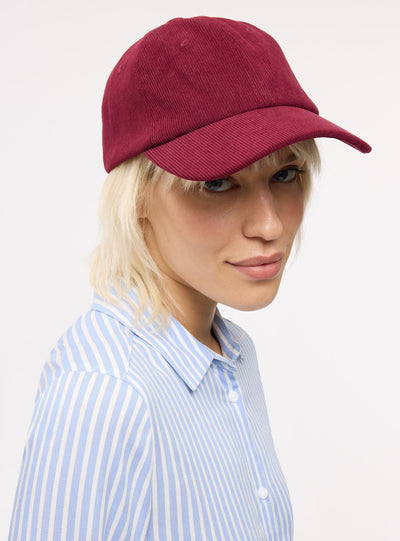 Cappellino baseball effetto velluto tinta unita