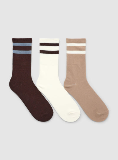 Pack 3 calze sportive a righe
