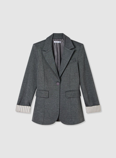Single-breasted solid colour jacket
