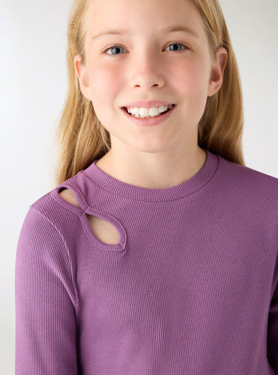 T-shirt crop con cut-out