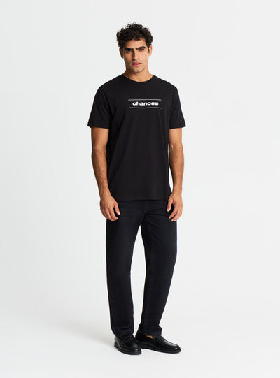 T-shirt con stampa lettering