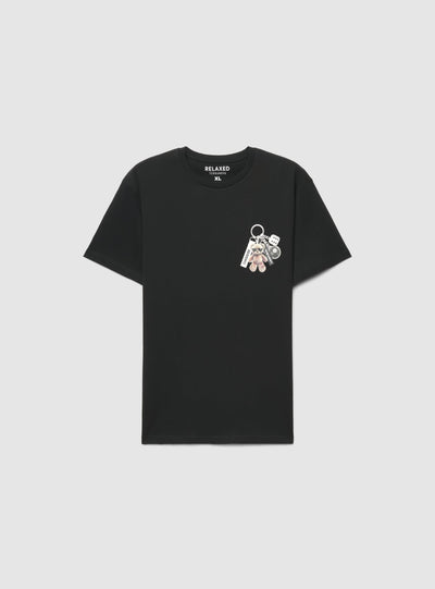 T-shirt con stampa orsetto e scritta