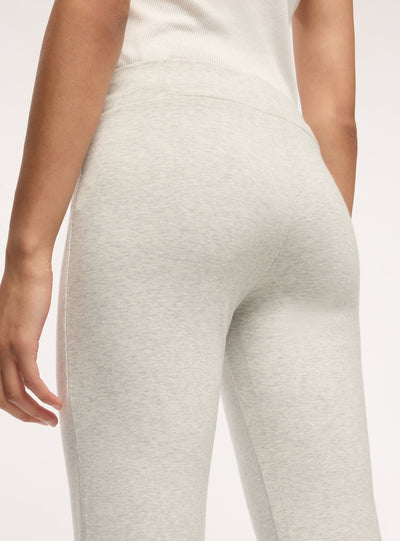 Leggings lunghi a zampa tinta unita
