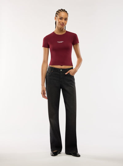 T-shirt slim con scritta