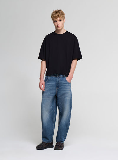 T-shirt crop a tinta unita