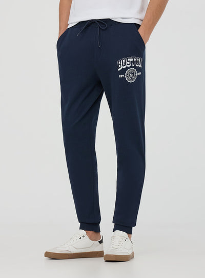 Pantaloni tuta con coulisse e stampa