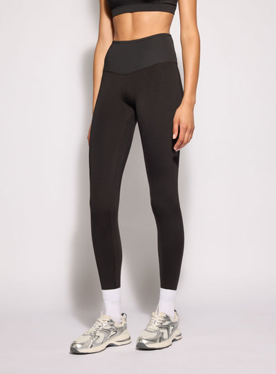 Leggings shaping sportivi a vita alta tinta unita