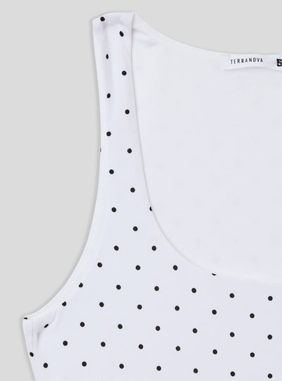 Débardeur élastique à pois