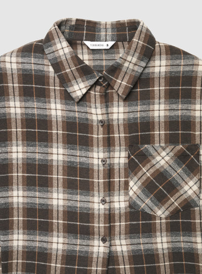 Camicia crop a quadri