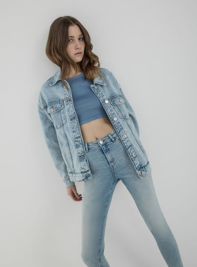 Giacca over in denim