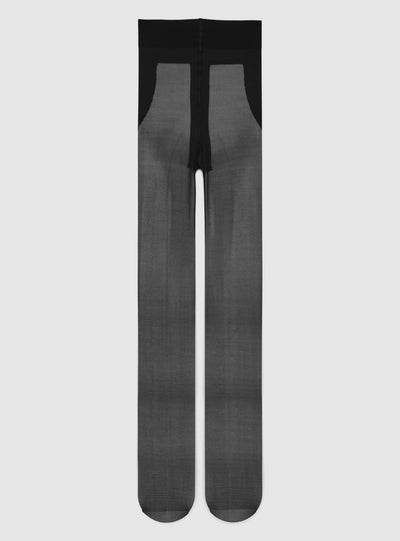 30 denier solid colour push-up tights