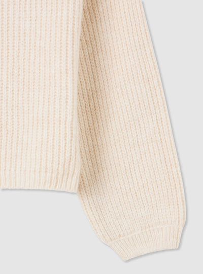 Maglia da bambina a costine girocollo
