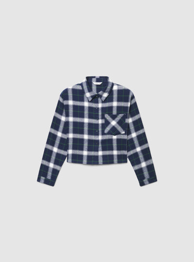 Camicia crop a quadri