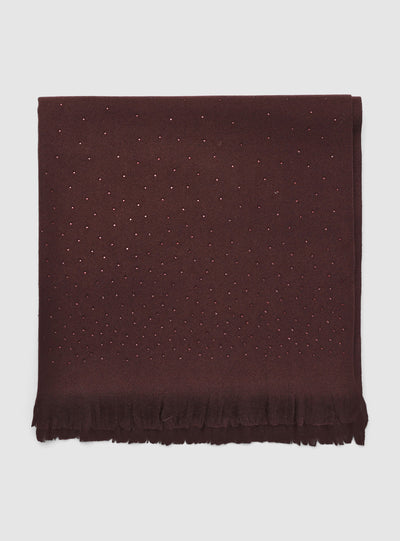 Pashmina con strass tono su tono