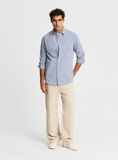Camicia a righe con colletto classico