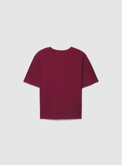 T-shirt maxi con stampa college