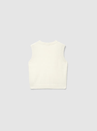 Gilet in maglia a trecce
