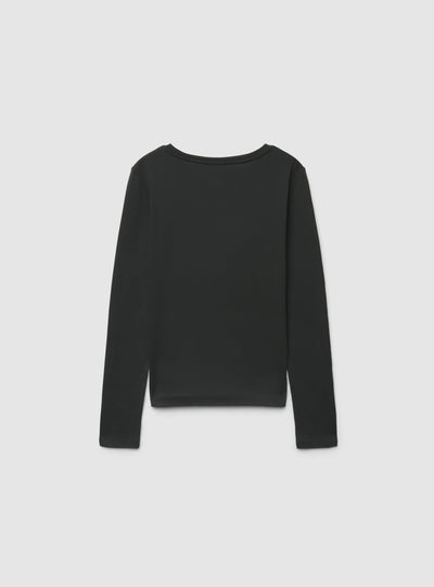 T-shirt manica lunga a tinta unita