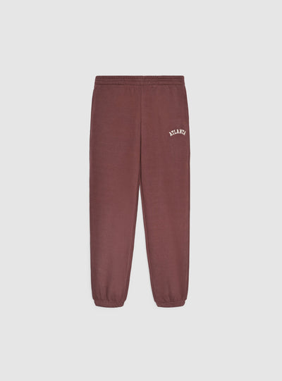 Pantaloni tuta vita alta con scritta college