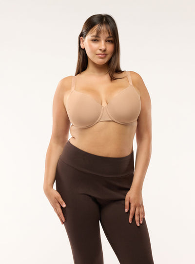Reggiseno balconcino semi strutturato a tinta unita