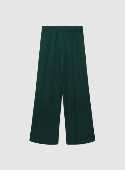 Unifarbene Pyjamahose mit weitem Bein