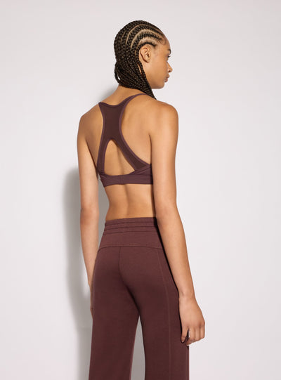 Top sportivo con inserto trasparente