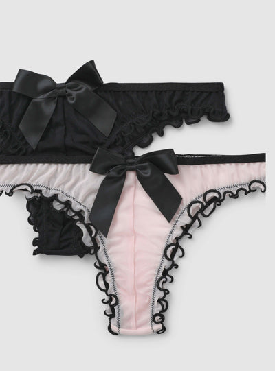 Pack 2 slip brasiliana con fiocco sul retro