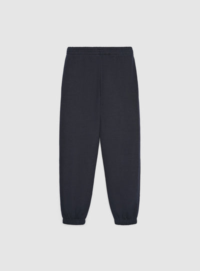 Pantaloni tuta vita alta con scritta college