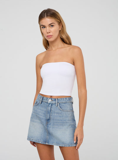 Top crop a fascia con coppe interne
