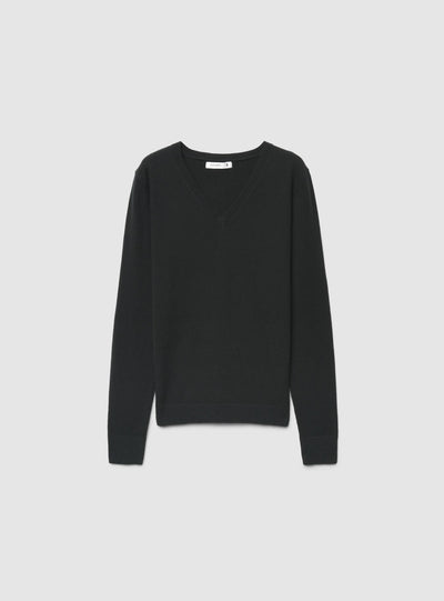 Maglia con scollo a V a tinta unita