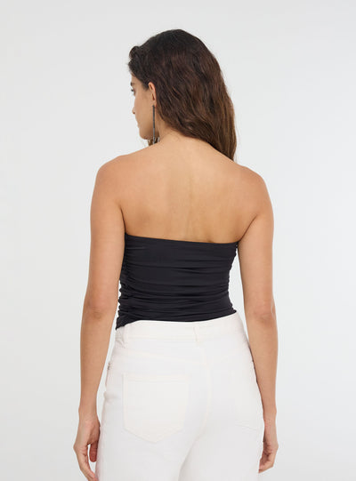 Ruched bandeau top