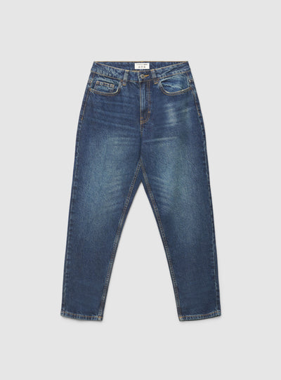 Jeans mom a vita alta