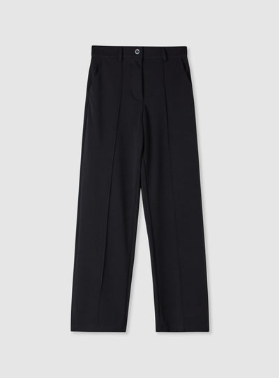 Pantaloni wide leg con piega frontale