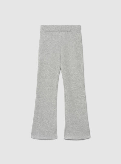 Leggings lunghi a zampa tinta unita