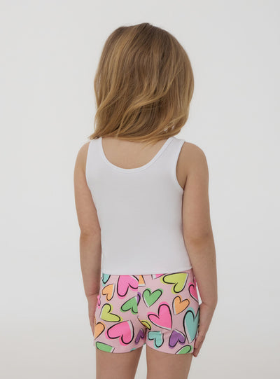 Leggings culotte cuori multicolor