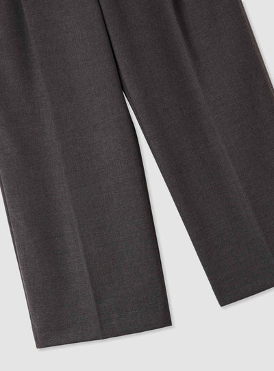 Wide-leg trousers with adjustable waist tabs