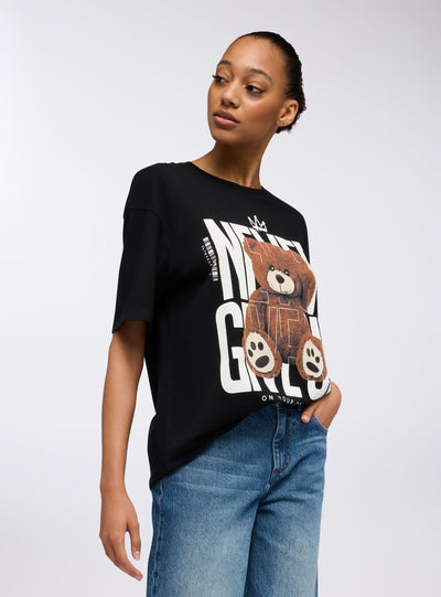 T-shirt maxi avec impression ourson