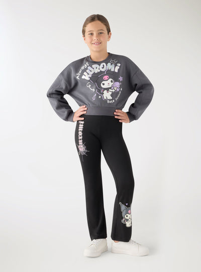 Felpa crop con stampa Kuromi®