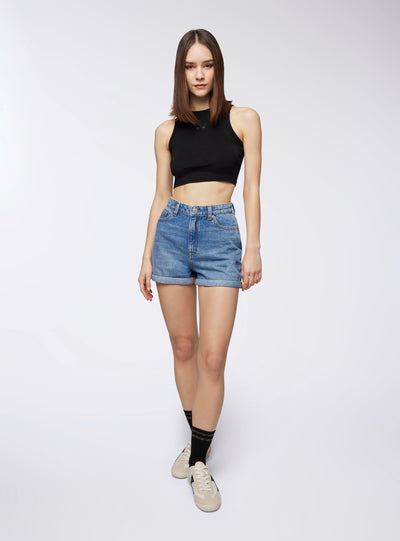 Shorts di jeans mom fit