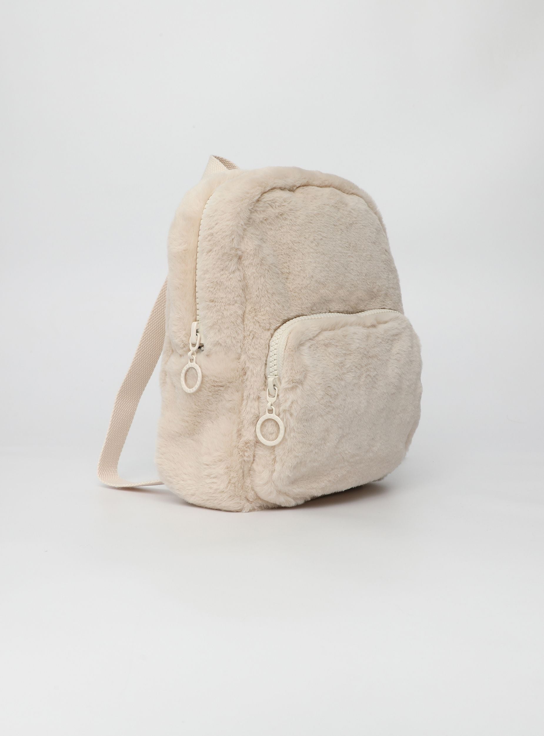 Faux fur backpack