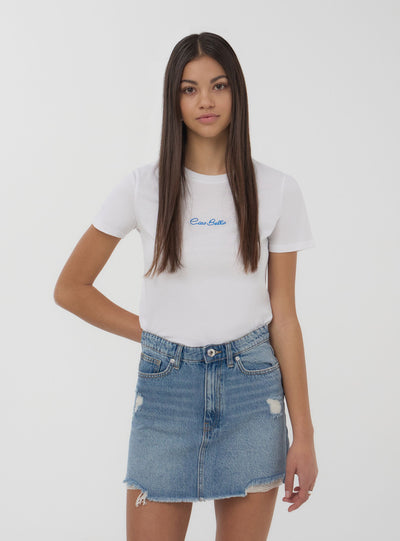 Gonna in jeans con strappi