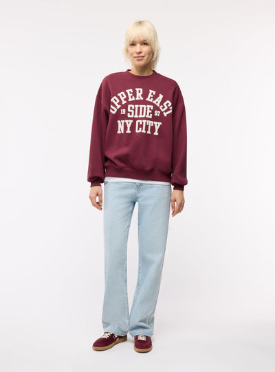 Felpa con stampa college
