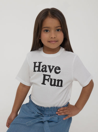 T-shirt con scritta Have Fun