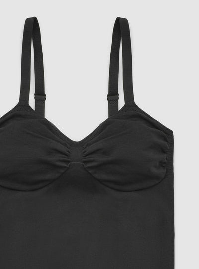 Body modellante a tinta unita con spalline sottili
