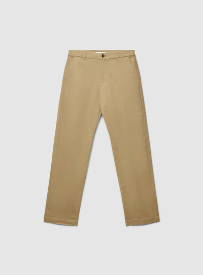 Pantaloni chino straight a tinta unita