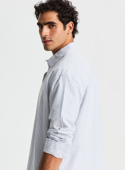 Camicia a righe con colletto